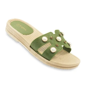 Slipper Hermes PAPA PVC colors Green Jade