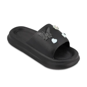 دمپایی پاپیا زیتون رنگبندی مشکی