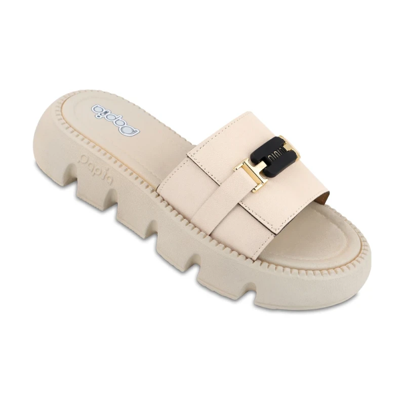 دمپایی النا پاپیا رنگبندی کرم