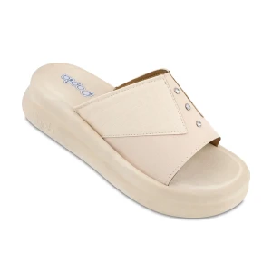 دمپایی سوگل پاپیا رنگبندی کرم