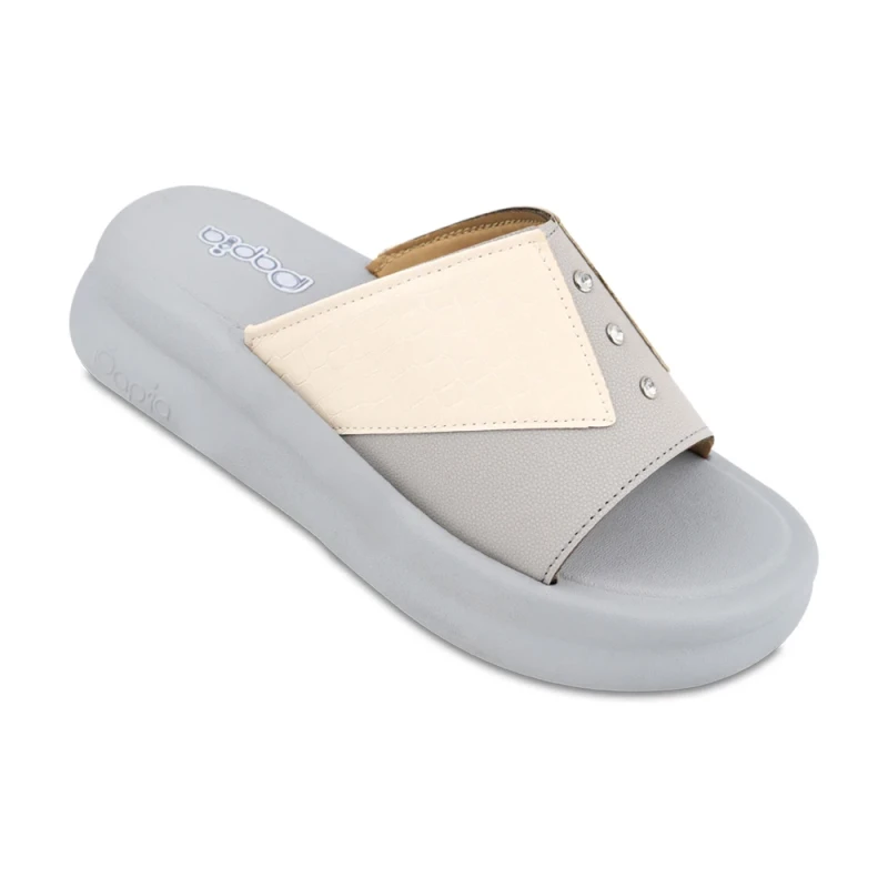 دمپایی سوگل پاپیا رنگبندی طوسی