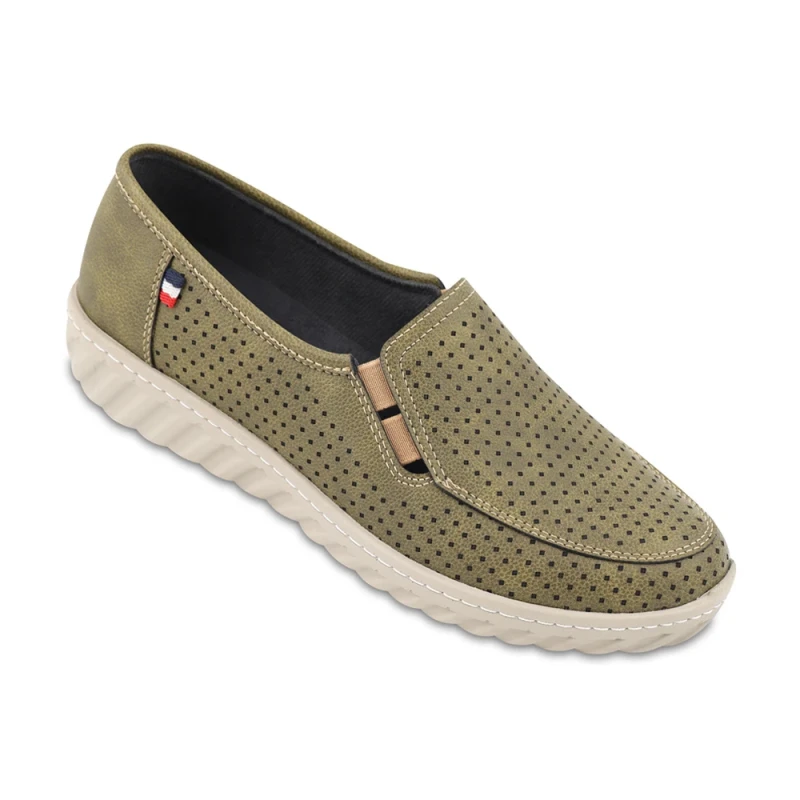 کفش دایان ماه گل رنگبندی سبز یشمی