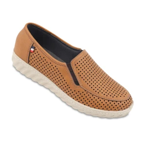 کفش دایان تابستانی ماه گل رنگبندی عسلی