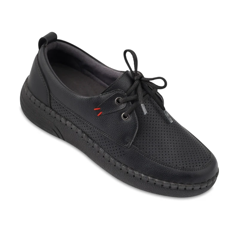 کفش هانا ماه گل رنگبندی مشکی