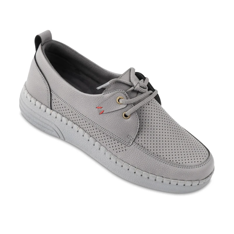 کفش هانا ماه گل رنگبندی طوسی