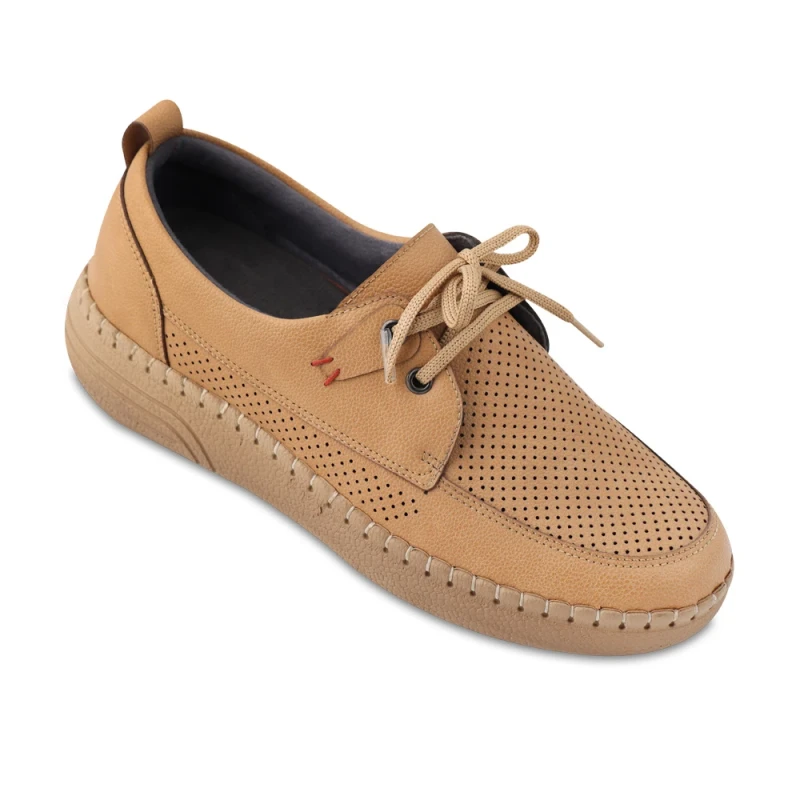 کفش هانا ماه گل رنگبندی کرم