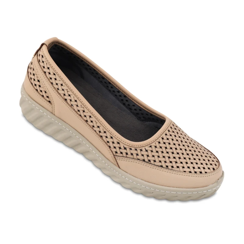 کفش ستاره تابستانی ماه گل رنگبندی کرم