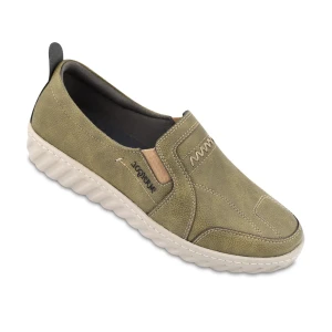 کفش سوین ماه گل رنگبندی سبز یشمی