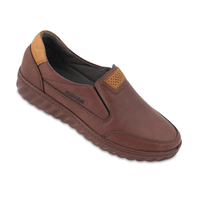 کفش سوسن ماه گل رنگبندی قهوه ای