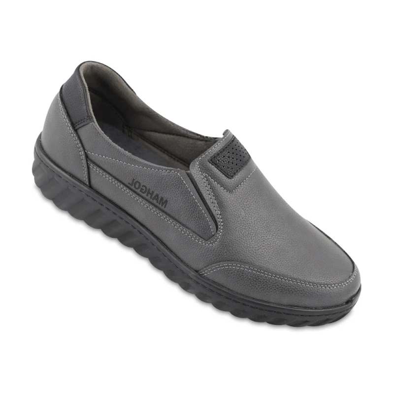 کفش سوسن ماه گل رنگبندی طوسی