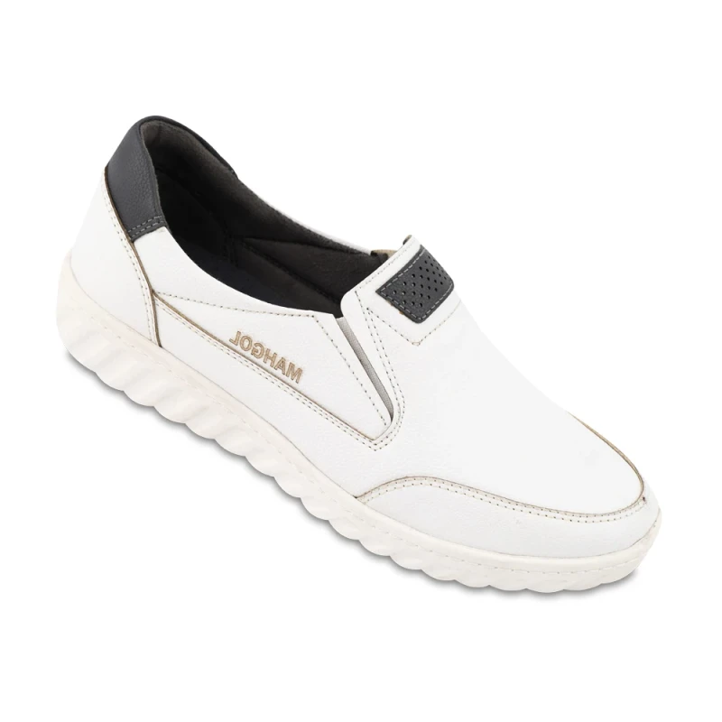 کفش سوسن ماه گل رنگبندی سفید