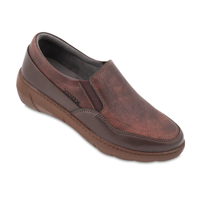 کفش غزل ماه گل رنگبندی قهوه ای