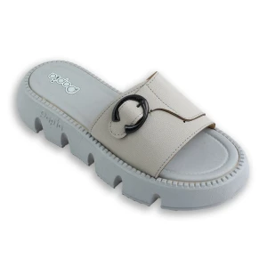 دمپایی ژیوا پاپیا رنگبندی طوسی