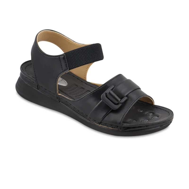 Sandalia con correa 7007 PAPA PU colores negro