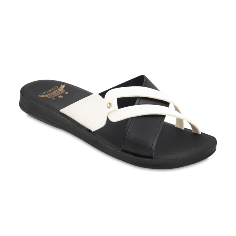 Sandalia Kamand Pario colores Blanco y negro