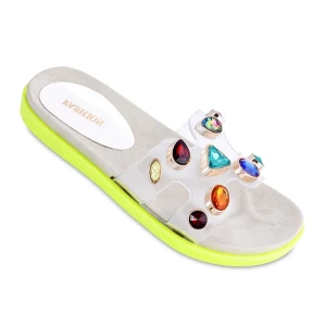 دمپایی فلورا پاپا PVC رنگبندی زرد